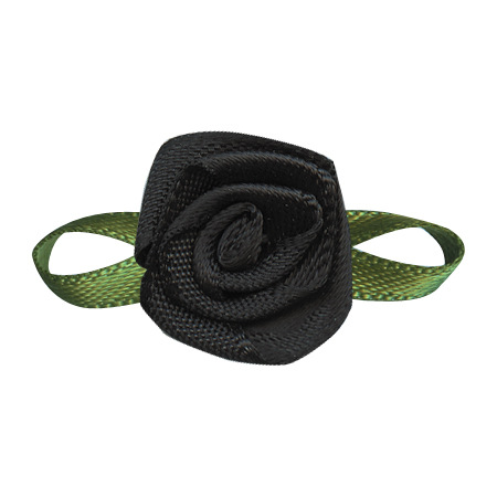 Yao Ming cinta ropa textil accesorios decorativos caja de regalo cinta decorativa rosa hecha a mano con hojas cinta flor