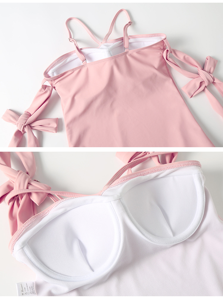 pink strap sexy one-piece swimsuit NSHL4001