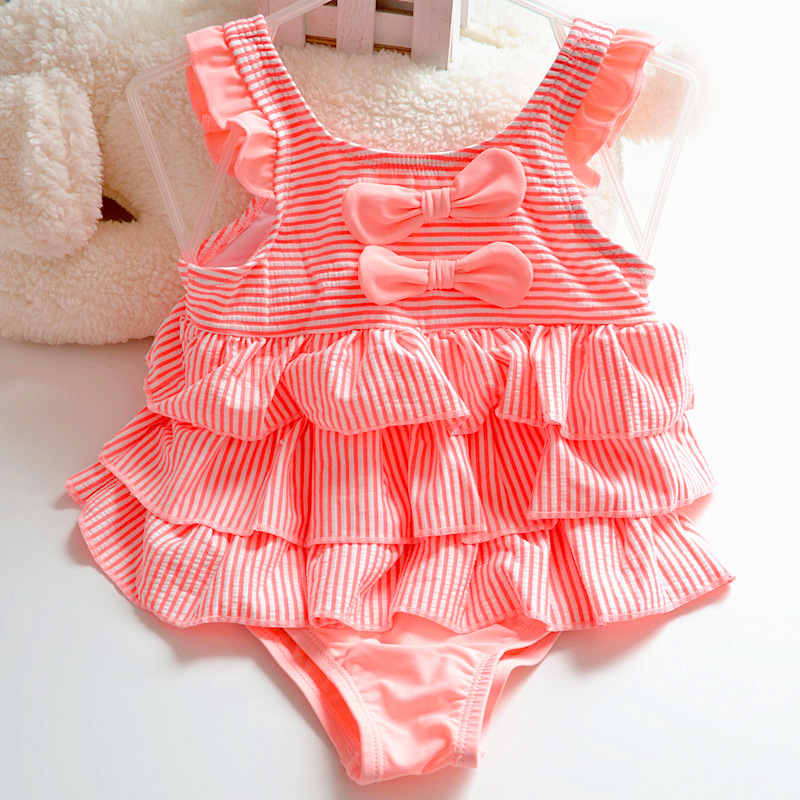 Pink and orange solid color cake one piece