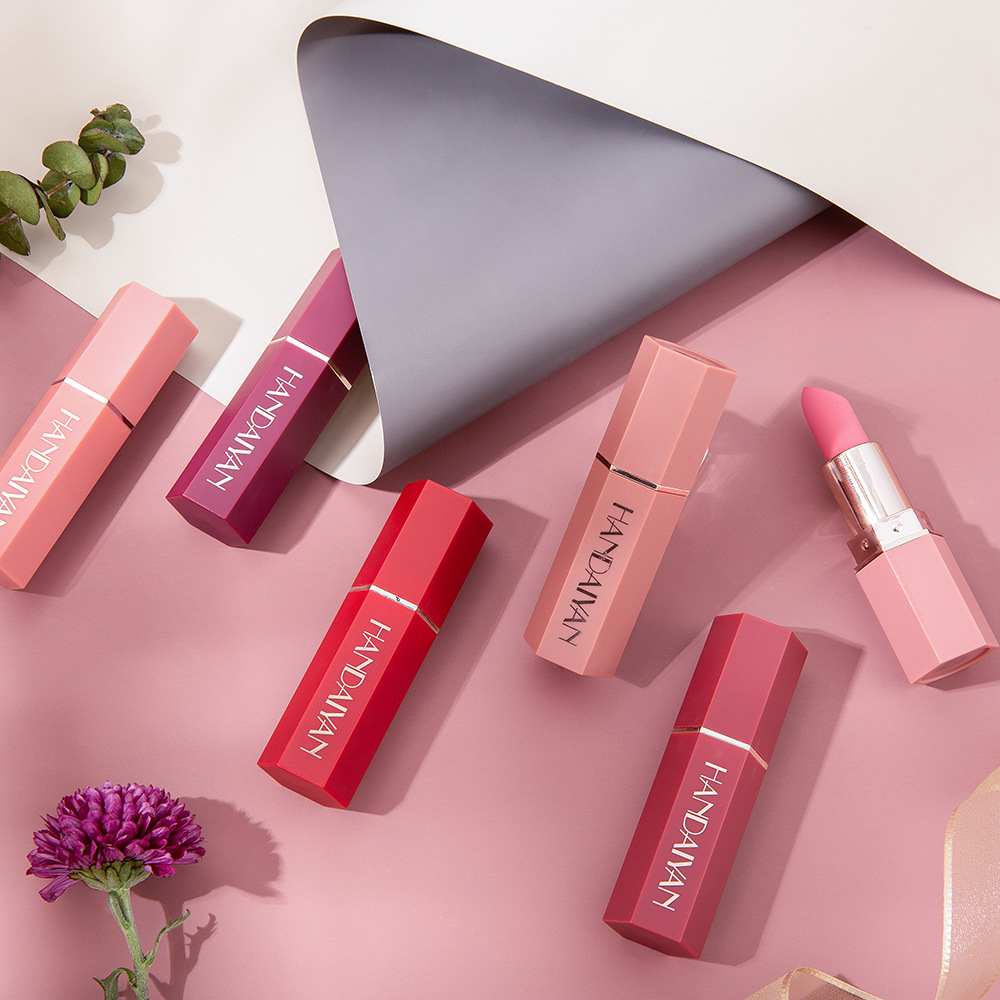 Nieuwe lippenstift en make-up blockbuster HANDAIYAN Han Daiyan Hot Selling 6-kleuren matte hydraterende lippenstift Lippenstift_voghion.com