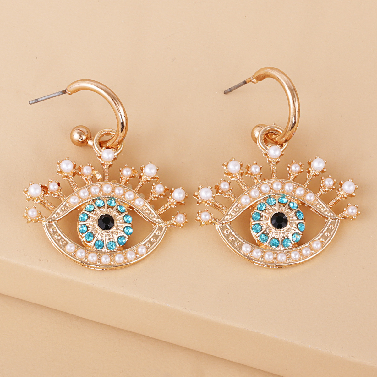 Boucles D&#39;oreilles Sauvages Yeux De Diamant Couleur Mode display picture 11