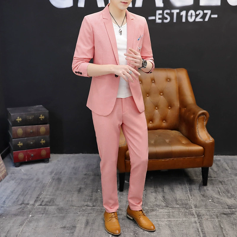 (Граница торговли), набор, классический костюм, корейский стиль, Slim fit
