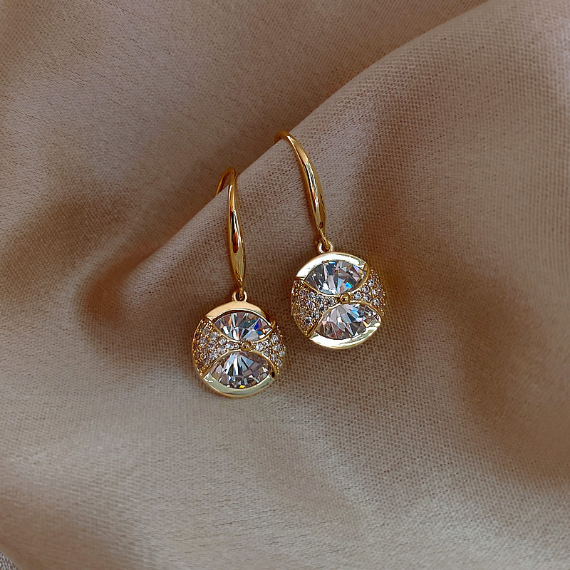 Versatile Round Large Diamond Earrings