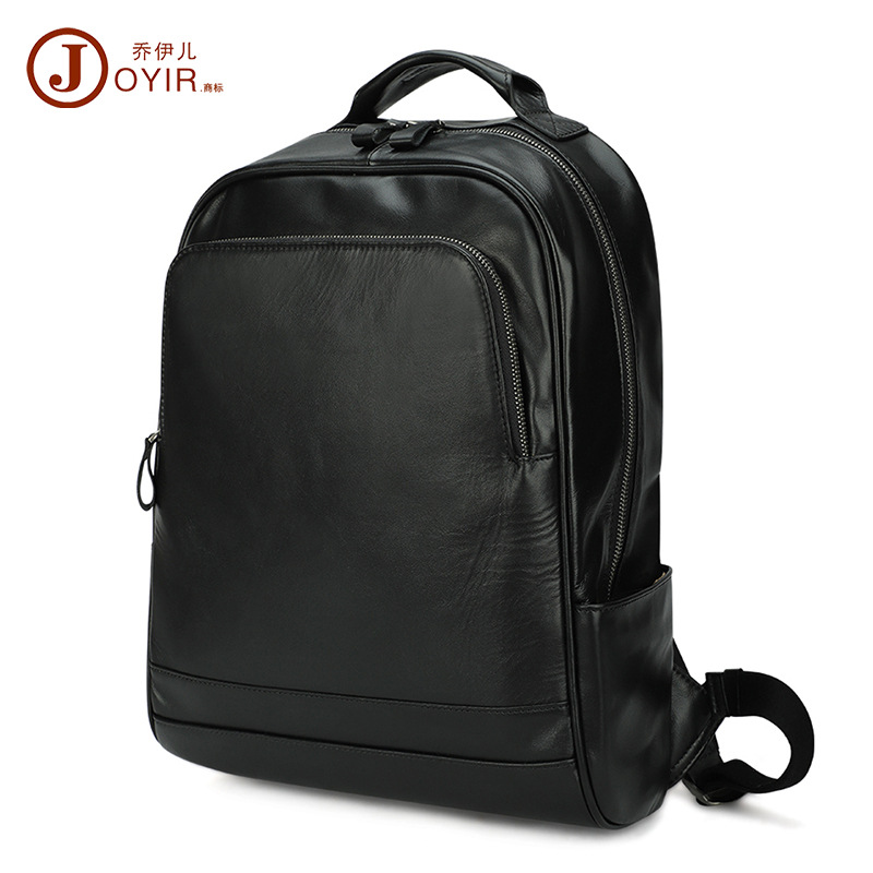 新款背包男双肩包大容量商务电脑包 户外时尚多功能头层牛皮男包