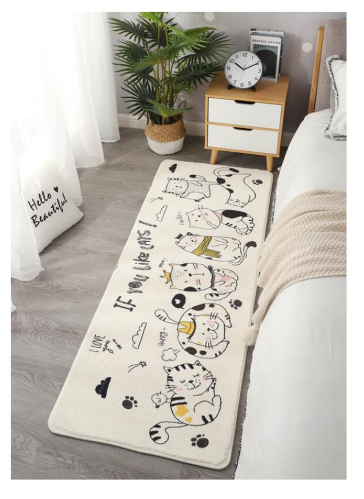 北欧仿羊绒地毯地垫,民宿酒店地毯,茶几沙发地毯,客厅卧室床边满铺柔软地毯