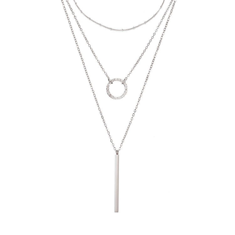 304 Stainless Steel Chain Material Thin chain Chain Type 1 Piece Quantity PVD Coated 14K Gold Rose Gold Real Gold Plated Geometric Stainless Steel Elegant Luxurious Waterproof Non Tarnish 304 Stainless Steel Layered Necklaces