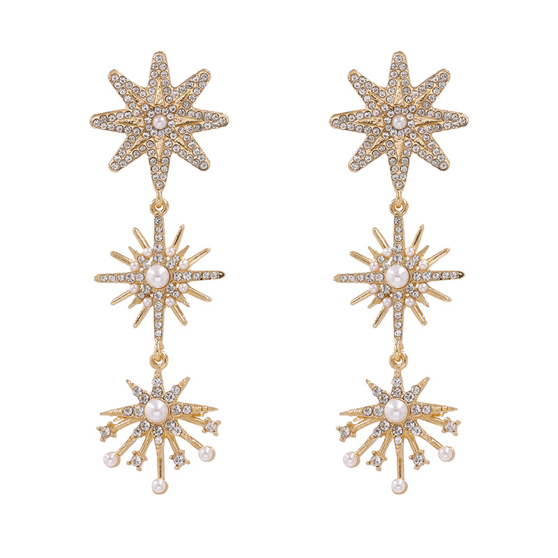 New Fashion Star Earrings With Diamonds Wholesale display picture 6