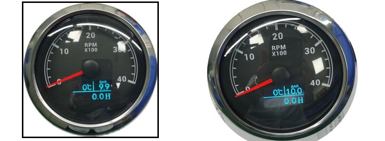 Automotive 6K Tachometer Generator Engineering Machinery Tachometer Water Temperature Hydraulic Three-In-One Multi-Function Tachometer 85mm