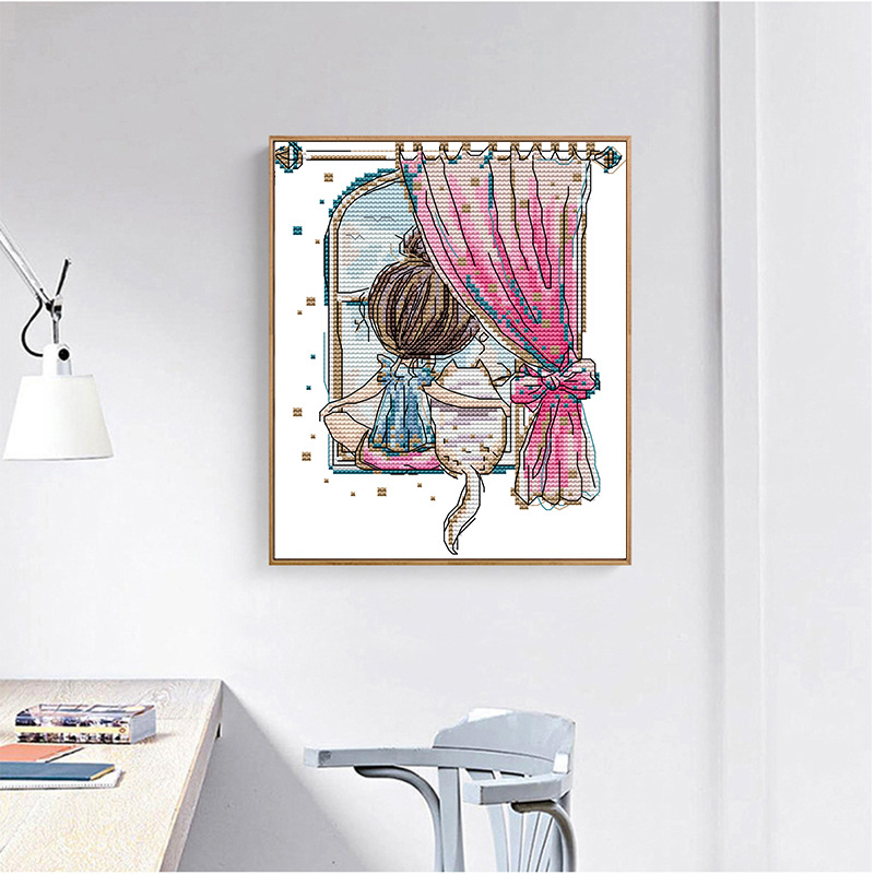 RA353-34353 小姑娘与肥猫---