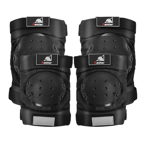 Cycling knee pads and elbow pads four-piece set of plastic PP shell protective gear multi-purpose road outdoor off-road protection anti-fall protective gear