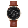 Men's watch solar-powered, fashionable calendar, belt, simple and elegant design