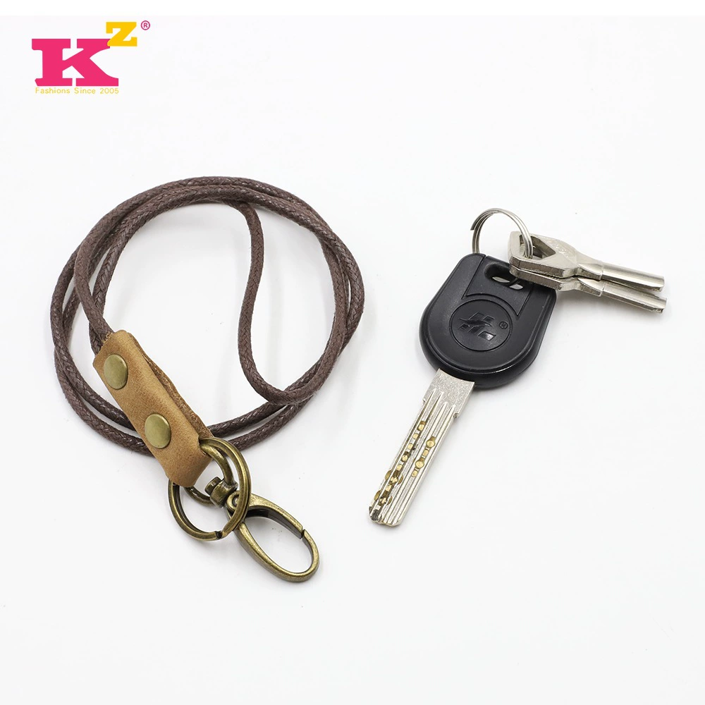Leather strap, retro keychain for keys