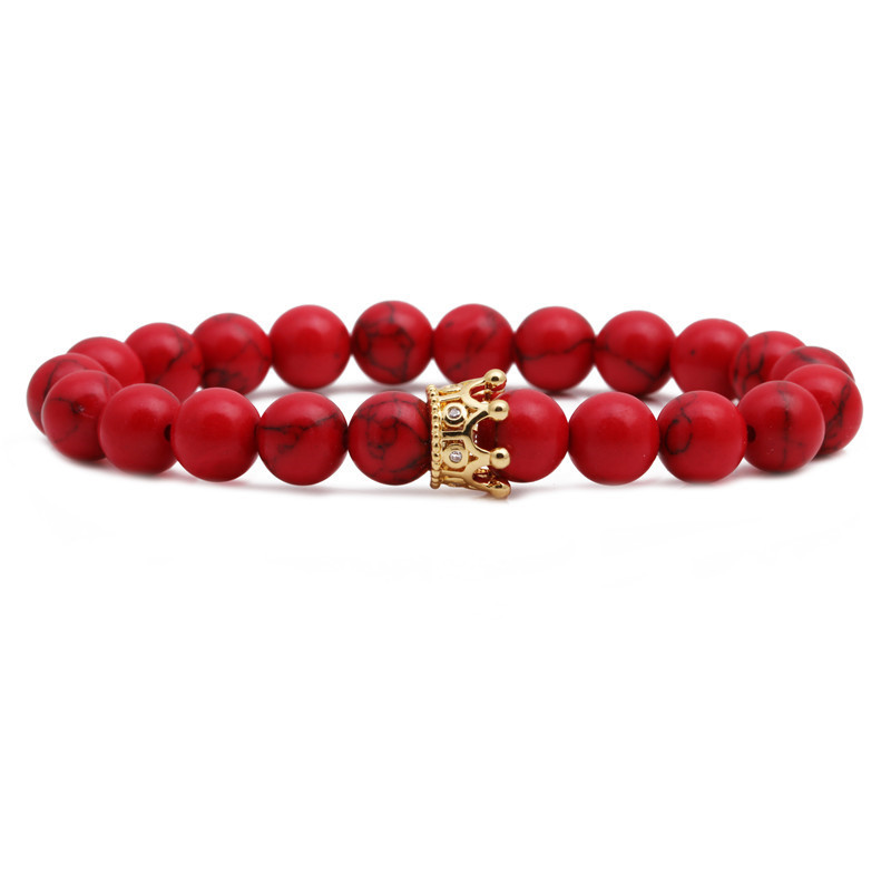 Jewelry Phoenix Stone Turquoise Crown Couple Bracelet DIY Bracelet