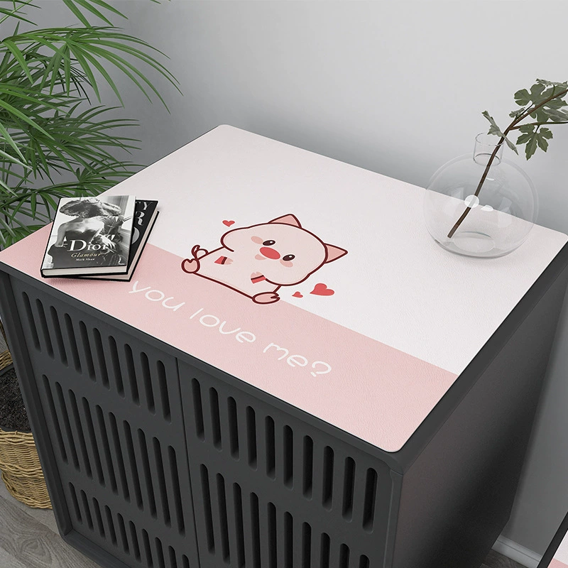 Waterproof square cartoon table mat PVC for bed