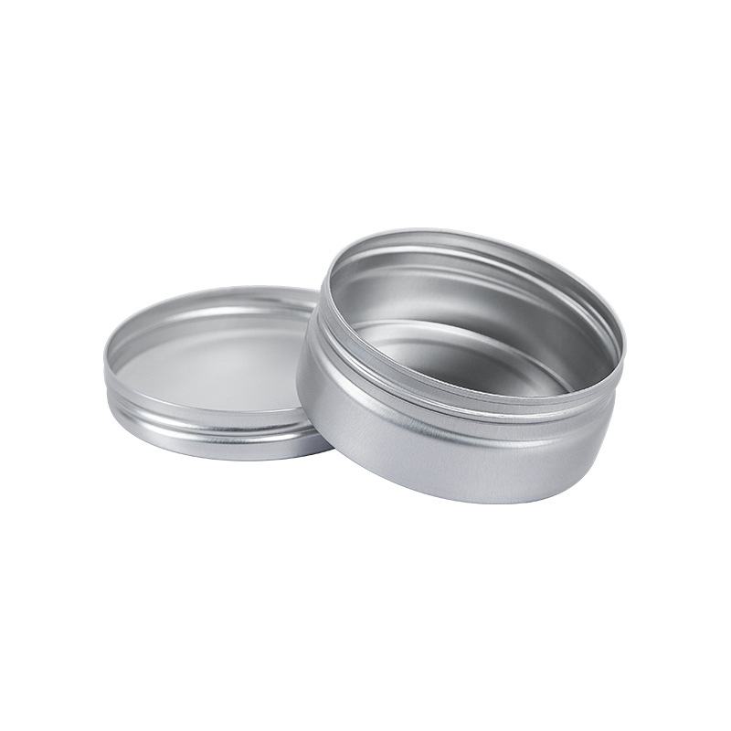 Fábrica directa borde recto roscado caja de aluminio 85ml caja de aluminio crema cosmética caja de aluminio de aromaterapia vela puede image 6