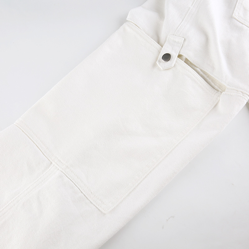 High-Waisted Wide-Leg Zipper Jeans NSSSN75215