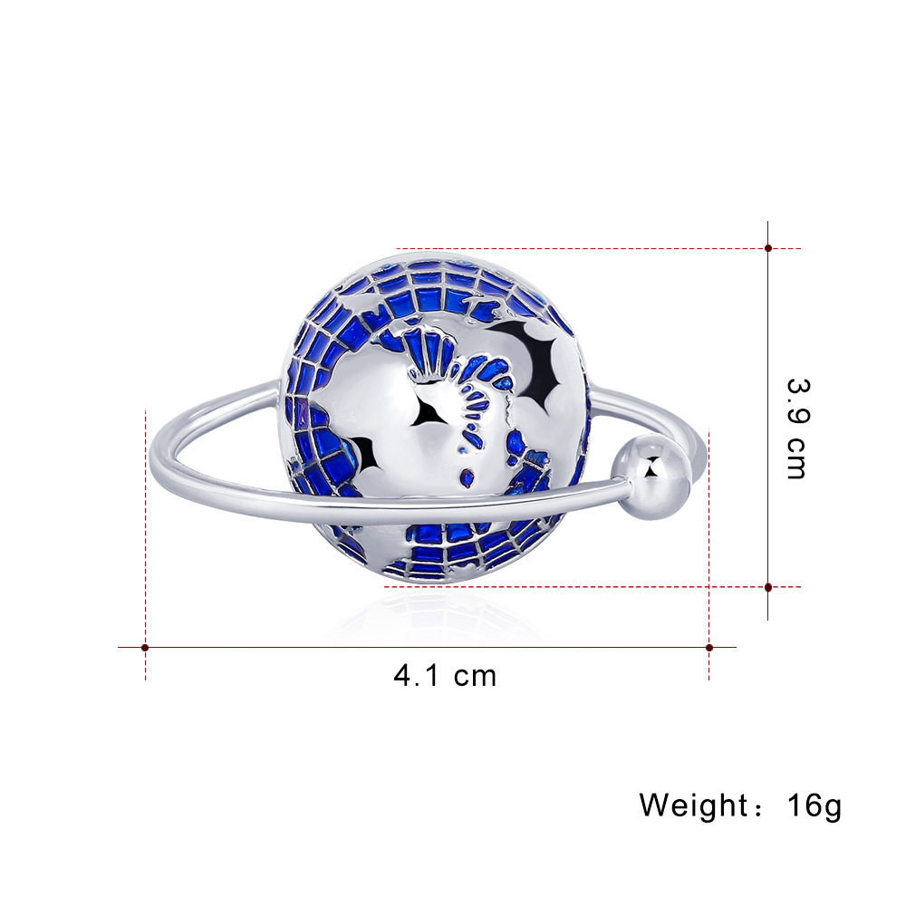 Blue Planet Astronaut Fashion Brooch display picture 7