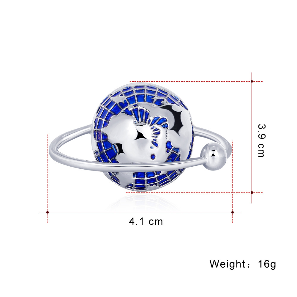 Broche Mode Astronaute Planète Bleue display picture 7