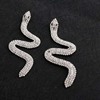 Fashionable earrings, silver needle, diamond encrusted, silver 925 sample