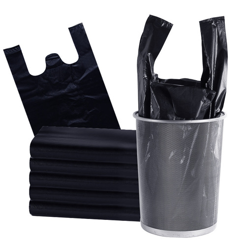 Factory direct supply of black plastic bags, portable vest-style shopping bags, convenience bags, thickened household packing bags, wholesale