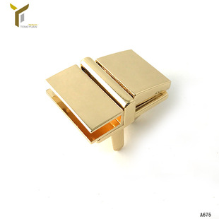 Luggage hardware accessories metal plug lock zinc alloy die-casting women's bag front lock shallow gold spot