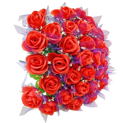 Yiwu Artificial Flower wholesale Wedding celebration Artificial Flower 36 Xiantao Silk flower Hand tied bouquet Lu cited Flowers