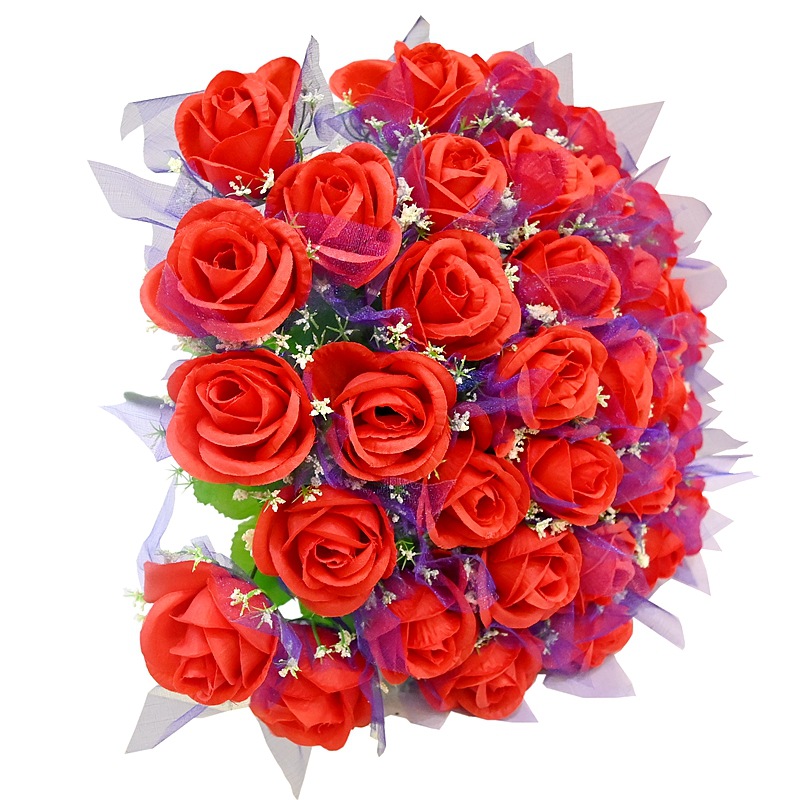 Yiwu Artificial Flower wholesale Wedding celebration Artificial Flower 36 Xiantao Silk flower Hand tied bouquet Lu cited Flowers