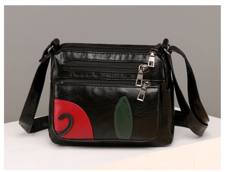 Women's Medium Pu Leather Solid Color Fashion Square Zipper Crossbody Bag display picture 1