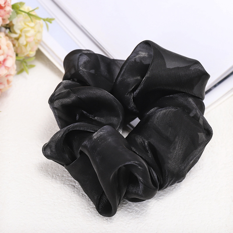 The New Fabric Head Rope Hair Accessories Super Large Intestine Ring Solid Color Hair Ring Wholesale display picture 6