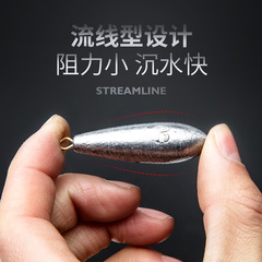 Pearl Fishing Gear Willow Blade Lead Sinkers Droplet Shape Copper Ring Fishing Sinkers Casting Rod Jig Lead Sinkers Accessories Wholesale