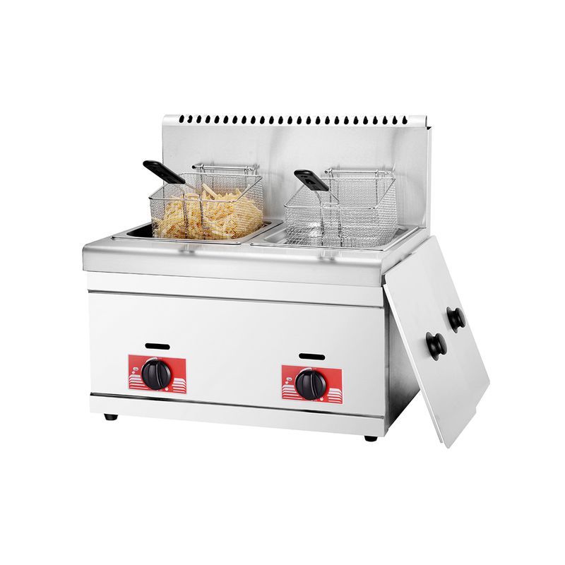 商用油炸锅单缸双缸大容量电炸炉煤气摆摊炸串炸薯条燃气炸油条机