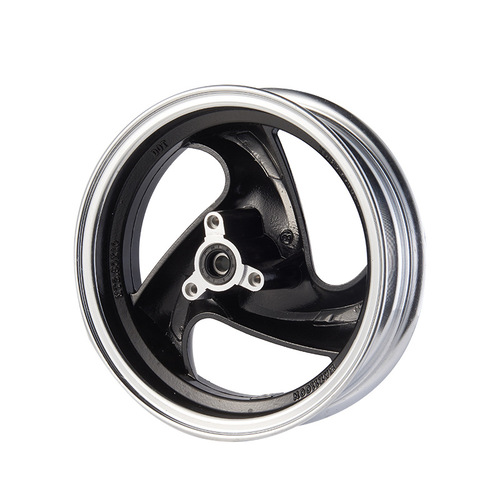 Pedal motorcycle front and rear steel rim three-leaf Swift Eagle aluminum wheel black front disc brake 2.50-10 original parts factory direct sale