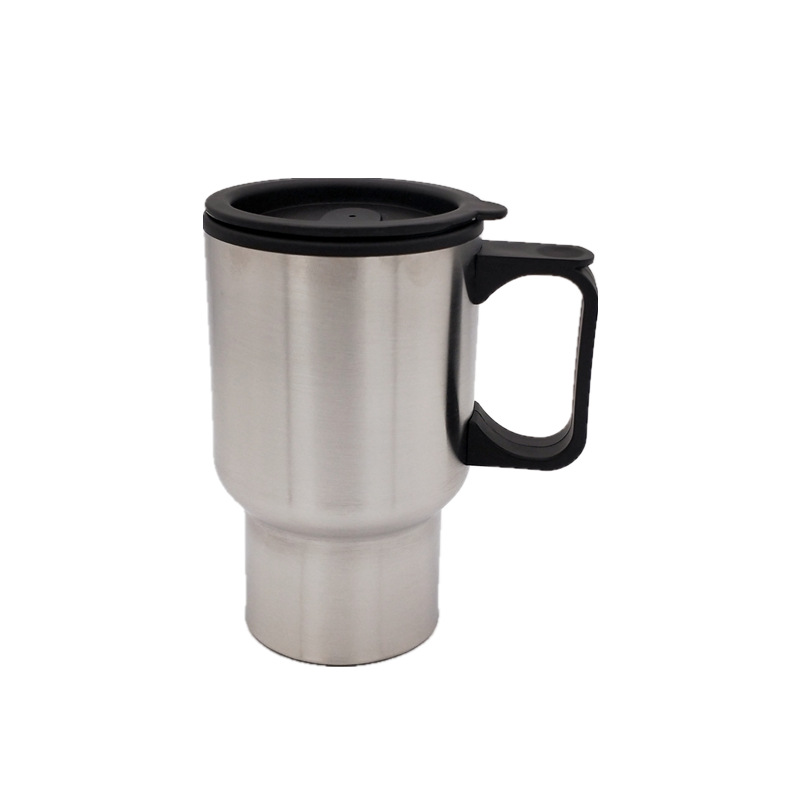 Fábrica al por mayor de doble capa de plástico exterior de acero inoxidable coche taza 450mL coche publicidad taza de agua Impresión de logotipo gratis
