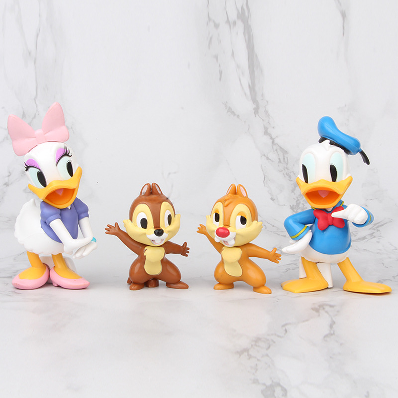 4款唐老鸭 黛丝 奇奇蒂蒂摆件情景蛋糕情侣装饰模型|ms