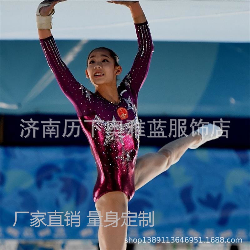 雅琳定制竞技健美操服艺考体操服自由体操单杠双杠跳马吊环练功服