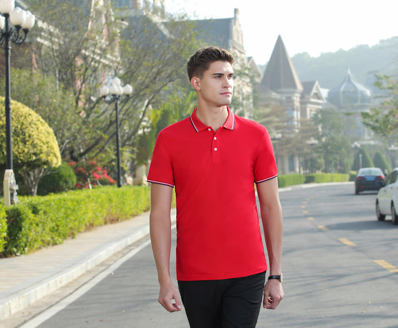 Custom lapel polo T-shirt coverall go to work Business suits group Culture Short sleeved Embroidery logo Printing