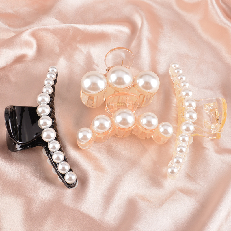 Pearl Large Hair Catch Clip display picture 3