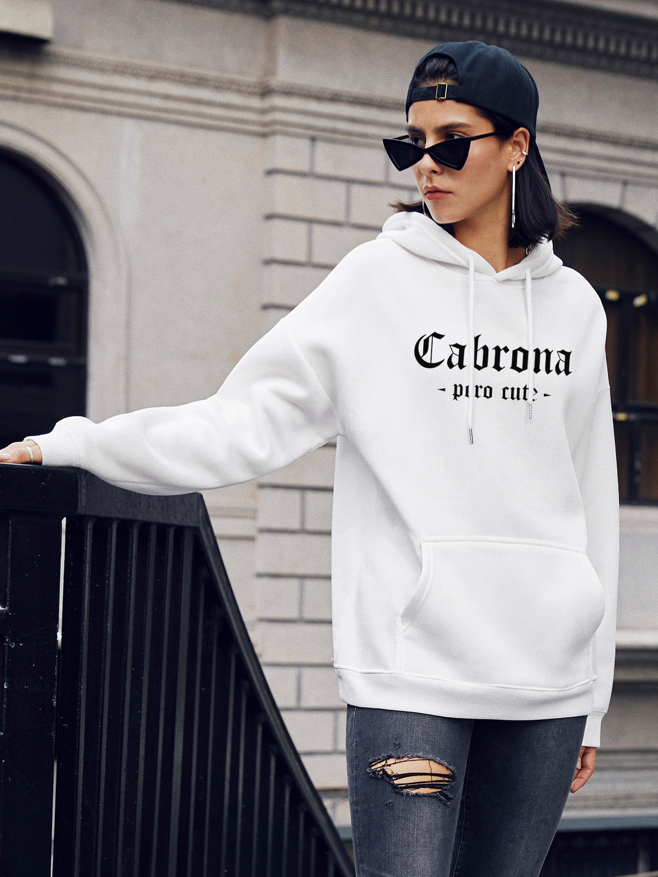 autumn and winter women s clothing popular letters street casual hooded sweater NSSN1866