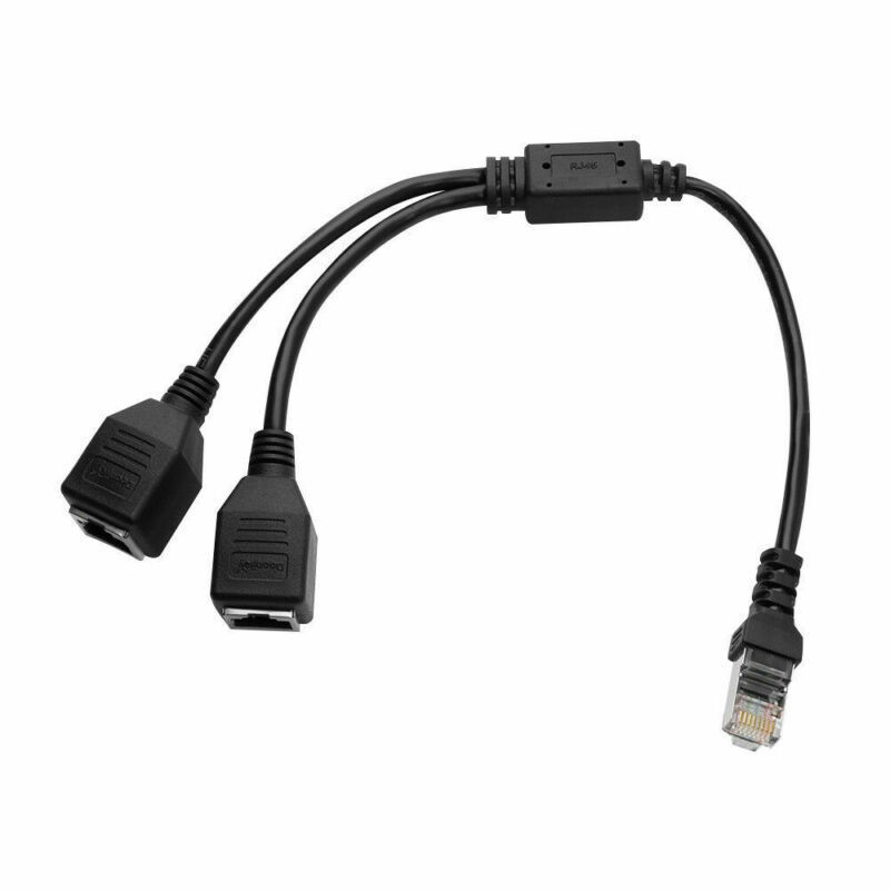 RJ45 male to 2 female splitters rj45 one-two Ethernet LAN network adapter cable RJ45 male to 2 female splitters rj45 one-two Ethernet LAN network adapter cable