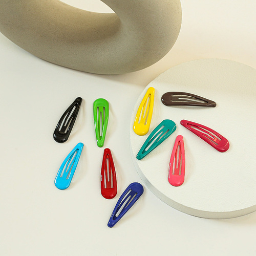 Hyuna Feng Internet celebrity Korean drop-shaped clip paint dripping oil dripping female bb clip hairpin hairpin side clip hairpin wholesale