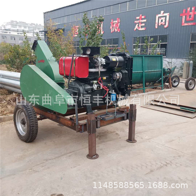 黑龙江木头自动削片机 移动式柴油果木打片机 盘式原木切边机