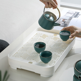 Чайный сервиз домашнего использования, прямоугольная чашка со стаканом, двухэтажная сушилка