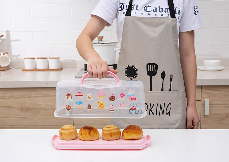 （工厂直销）10寸塑料蛋糕盒圆形加高加厚 可重复使用