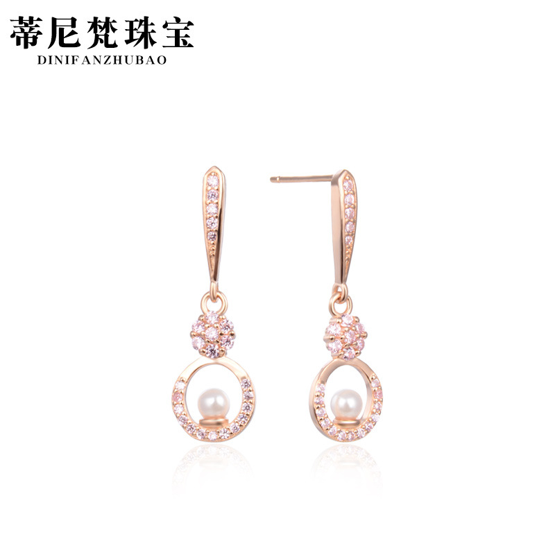 Estilo coreano simple pendientes frescos s925 pendientes de diamantes de plata accesorios populares de moda para mujer transfronteriza nueva venta al por mayor