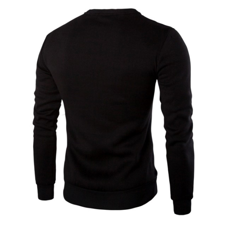 Men's round neck long sleeved fashionable zipper decoration hoodie jacket men's clothing 48_senzul.com