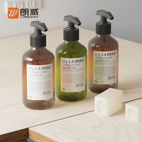 500ml round shoulder lotion bottle empty bottle cosmetic packaging shampoo water bottle plastic hand sanitizer bottle lotion bottle