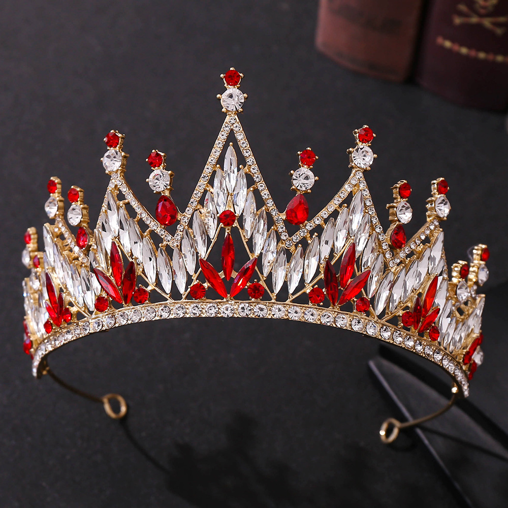 Simple Style Crown Alloy Inlay Rhinestones Crown 1 Pair display picture 1