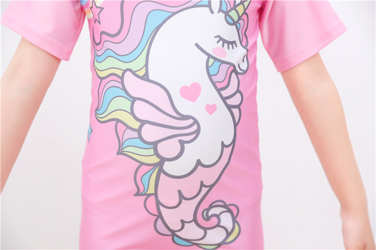 Kinder Unisex Cartoon-stil Karikatur Einhorn Polyester Ein Stück display picture 4