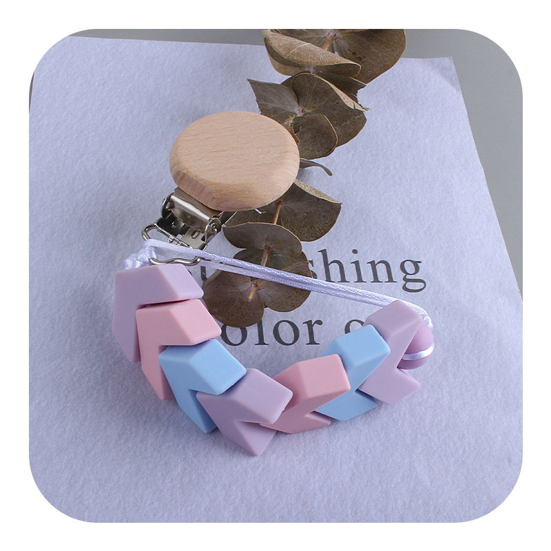 Nuevo bebé haya chupete clip bebé creativo calmante silicona flecha marca mordedor chupete cadena anti-gota cadena