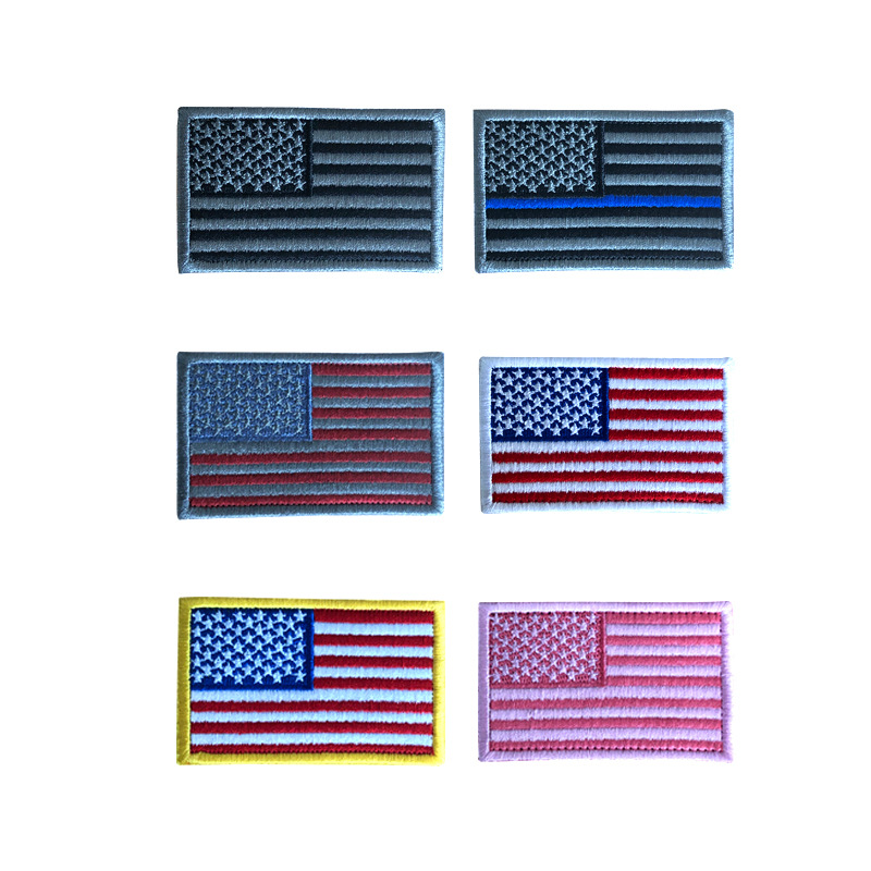 消防立体胸章战术户外背包贴臂章魔术贴美国国旗刺绣军迷作战徽章